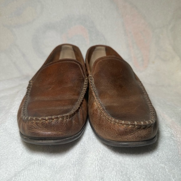 Frye & Co Men’s Brown Leather Slip On Loafers Size 10.5 Classic Preppy Moccasins main image 5